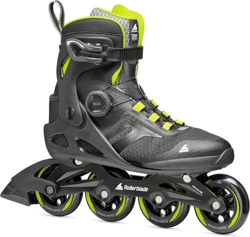 Miniatura 7 de Rollerblade Macroblade 84 BOA, Patines en línea de fitness para adultos, negro y lima, patines en línea de rendimiento