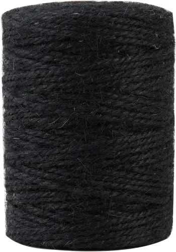 Miniatura 8 de Cordel de yute natural negro de 0.079 in y 328 pies, para regalo de manualidades, proyectos de manualidades, envoltura, agrupación, embalaje, cordel