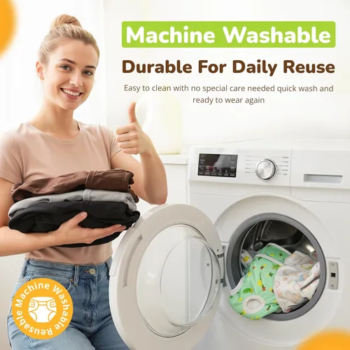Miniatura 3 de PET MAGASIN® - Pañales reutilizables súper absorbentes para perras (paquete de 3) - Solución ideal para el celo, pañales lavables para perras