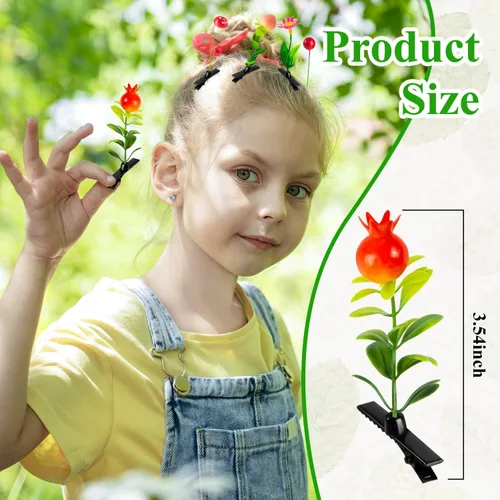 Miniatura 4 de 50 pinzas para brotes de hierba, horquillas de flores para mujeres, niñas, niños, fiesta, escuela