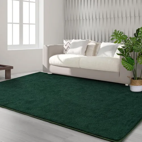 Miniatura 8 de FlyDOIT - Alfombras para dormitorio y sala de estar, 4x6 pies, verde oscuro, súper suaves, cómodas, espesadas, de espuma viscoelástica