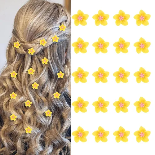 Miniatura 14 de YISSION Mini pinzas para el pelo de flores, horquillas y pasadores para niñas, mujeres