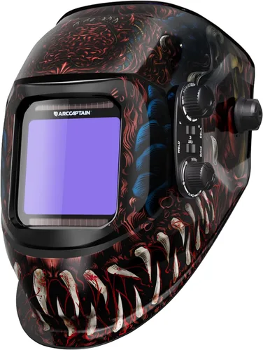 Miniatura 10 de ARCCAPTAIN Casco de Soldadura con Pantalla de Visualización Grande de 3.94"X3.66" Color Verdadero Oscurecimiento Automático Alimentado por Energía
