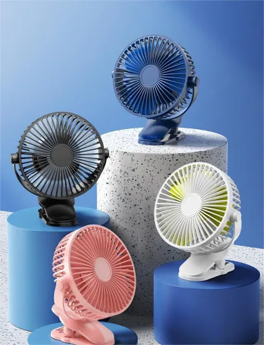 Miniatura 6 de Ventilador compacto con clip, 6 pulgadas - 5000 mAh recargable con batería para cochecito de bebé, personal al aire libre, asiento de automóvil