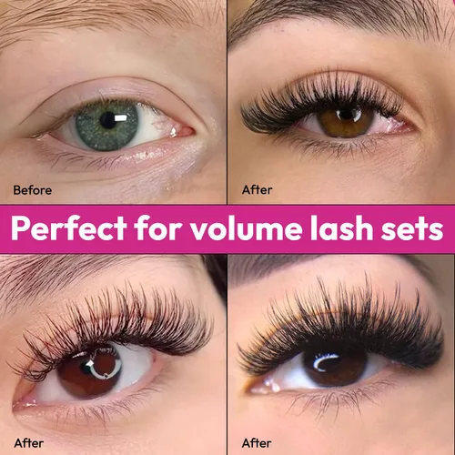 Miniatura 6 de Eyesy Lash 600 Fáciles Extensiones de Pestañas Prefabricadas en Abanico - 5D 0.07 mm Rizado D, Largos Mixtos 8-16 mm - Bandejas de Pestañas