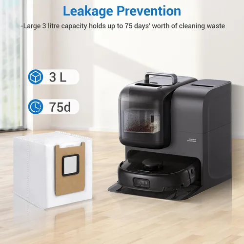 Miniatura 3 de Paquete de 14 bolsas de polvo, compatibles con Eufy E28 Omni/E25 Omni Robot Aspirador, 3 L de gran capacidad, diseño resistente a desgarros de 4