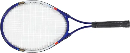 Miniatura 4 de FILFEEL Raqueta de tenis de 27 pulgadas, raqueta de tenis de nailon de aleación de aluminio, adecuada para jugadores intermedios principiantes, Azul