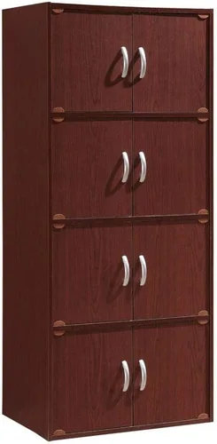 Miniatura 9 de Hodedah Estantería de 4 estantes y 8 puertas, haya