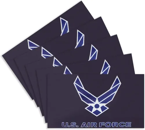 CANTENDO 5 calcomanías adhesivas de bandera de ala de la fuerza aérea, bandera de ala de la fuerza aérea, calcomanías de vinilo reflectante para