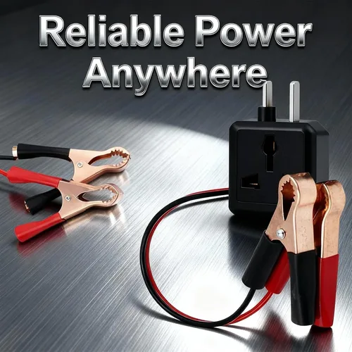 Miniatura 5 de 2 enchufes para encendedor de cigarrillos, 13.78 pulgadas, enchufe hembra de 12 V, cable de extensión con clips de cocodrilo, universal
