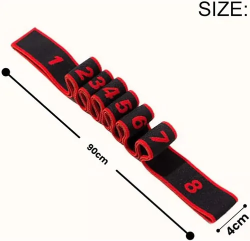 Miniatura 7 de Fitness Resistance Bands with Handles, Fitness Resistance Band for Stretching and Yoga, 8 Loops Elastic Exercise Bands, Exercise Resistance Bands