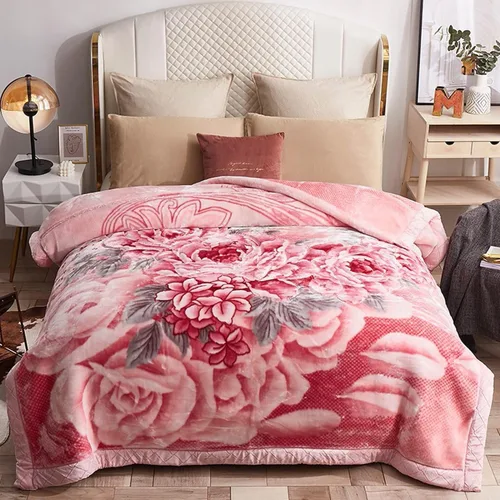 Miniatura 18 de LGYKUMEG - Manta coreana de visón, 59"×79", sedosa y cálida - 2 capas reversibles de manta de felpa Raschel 4.4 lb, beige y marrón, (150x200cm-2kg)