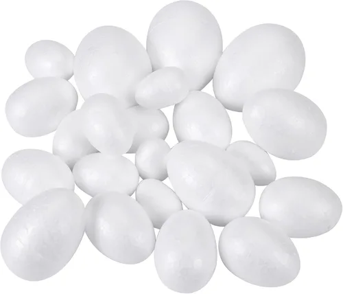 Miniatura 11 de FFchuanhe Huevos de espuma para manualidades, paquete de 12 huevos de espuma de poliestireno de 2.75 pulgadas para Pascua, Halloween, Navidad