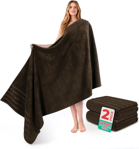 Miniatura 68 de American Soft Linen Toallas de baño jumbo grandes de 35 x 70 pulgadas, 600 GSM, 100% algodón, sábanas de baño turcas, toallas de baño de lujo