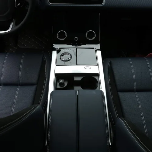 Miniatura 5 de Marco de protección de consola central de plata mate ABS para Range Rover Velar 2017 2018 2019
