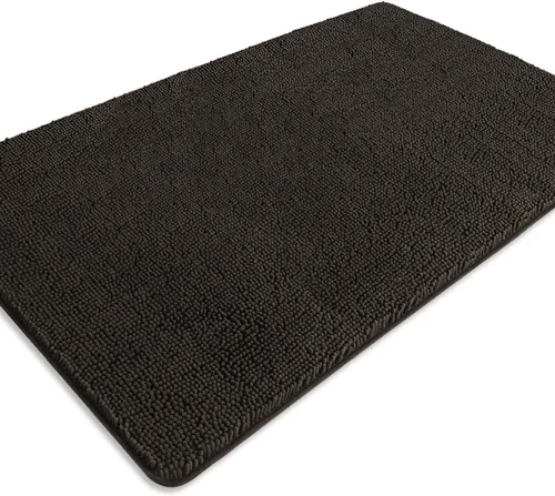 Miniatura 359 de Alfombra de baño pequeña de 12 x 18 pulgadas, lavable y absorbente, antideslizante, alfombra de baño de felpilla gruesa y suave para baño, ducha
