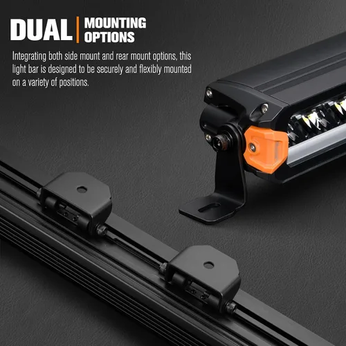 Miniatura 5 de LIGHTFOX Barra de luz LED de 12 pulgadas con conector DT, haz de luz puntual y de inundación de fila única, 72W, 6,717LM, luces de conducción