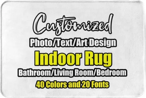 Miniatura 93 de sophiehome Customzied - Alfombras de baño con imagen de texto, alfombra de franela personalizada para interiores para el hogar, dormitorio, baño