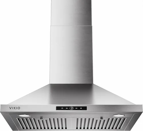 Miniatura 10 de Campana de cocina de montaje en pared de 30 pulgadas, 580 CFM, campana de ventilación de cocina de acero inoxidable conductible/sin conductos Acero