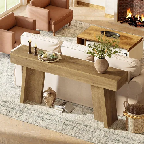 Miniatura 6 de Tribesigns Mesa consola de 70.9 pulgadas de largo, mesa de entrada de granja detrás del sofá para sala de estar, pasillo, entrada, vestíbulo