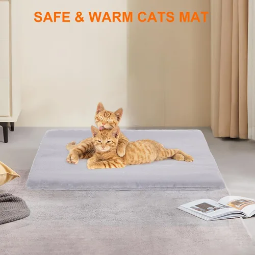 Miniatura 7 de Casa para gatos al aire libre, resistente a la intemperie, aislada, para gatos con cojín acogedor, refugio elevado para gatos al aire libre