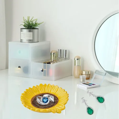 Miniatura 6 de Soporte de cuchara de cerámica en forma de girasol - 2 piezas para estufa y mostrador