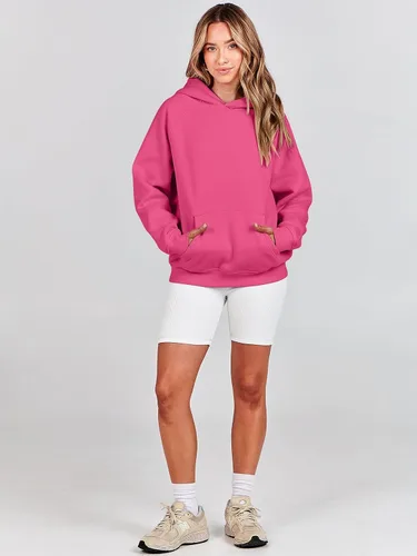 Miniatura 17 de ANRABESS - Sudaderas con capucha para mujer, sobre talla, de vellón de manga larga, modelo de 2024, para otoño