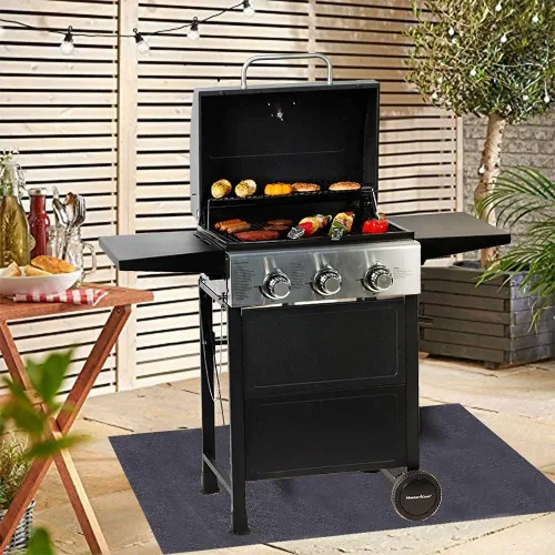 Miniatura 4 de Brinman Tapete para debajo de la parrilla, tapete protector de aceite absorbente de alta calidad de 36 x 48 pulgadas para terraza y patio, tapete