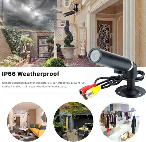 Miniatura 6 de Vanxse® Minicámara de seguridad CCTV 1/3 CCD 1000TVL HD 3.6mm con soporte de bala para interiores