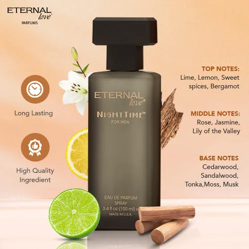 Miniatura 3 de Eternal Love Paquete nocturno – Eau de Parfum Spray de larga duración aroma cálido y sofisticado – 3.4 oz