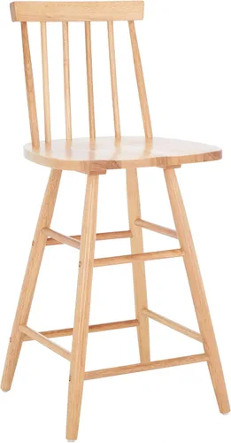 Miniatura 10 de Safavieh Home Collection May Farmhouse - Taburete de madera maciza con husillo negro de 25 pulgadas