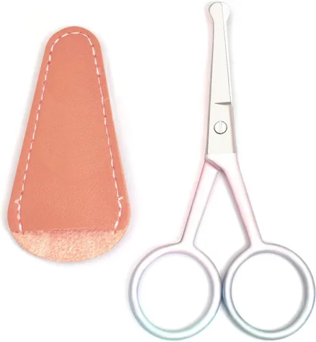 Miniatura 5 de Tijeras de manicura prémium de punta redondeada, multiusos, de acero inoxidable, para cutículas, pedicura, belleza, para uñas, cejas, pestañas, piel