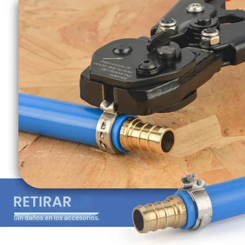 Miniatura 5 de iCrimp Herramienta de trinquete PEX con función de extracción para abrazadera de acero inoxidable de 3/8 pulgadas, 1/2 pulgadas, 3/4 pulgadas, 1