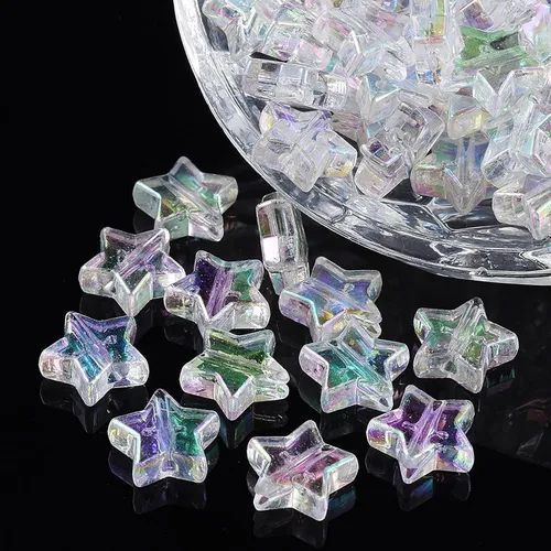 Miniatura 4 de 400 cuentas de corazón de acrílico AB para hacer joyas, bonitas cuentas para collares, cuentas espaciadoras estéticas únicas, abalorios a granel