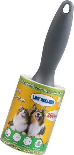 Miniatura 10 de Rodillos de pelusa extra pegajosos para pelo de mascotas, 250 hojas, removedor de pelusa para eliminación de pelo de perros y gatos, pelo de Azul