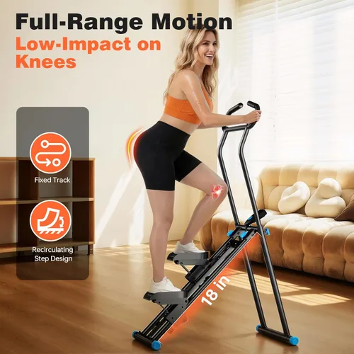 Miniatura 4 de Stair Stepper for Home Gym, 350 lbs Capacity Cardio Machine with Adjustable Height, Non-Slip Pedals, LCD Display, Foldable Design for Full Body
