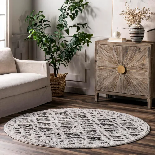 Miniatura 14 de nuLOOM Alfombra de Área Ansley Marroquí con Borlas de 2 x 6 pies, Gris, diseño bohemio con textura alta-baja, pelo alto de felpa, resistente a