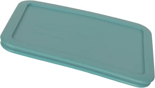 Miniatura 2 de Pyrex 7210-PC - Tapa rectangular de plástico para almacenamiento de alimentos de 3 tazas, color turquesa, hecha en EE. UU. - Paquete de 4
