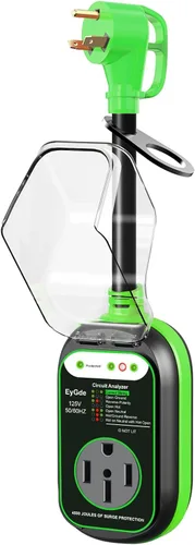 Miniatura 12 de EyGde Adaptador de 15 amperios a 30 Amp 110 RV con protector de sobretensión, adaptador patentado 4500J 5-15P macho a TT-30R RV enchufe RV