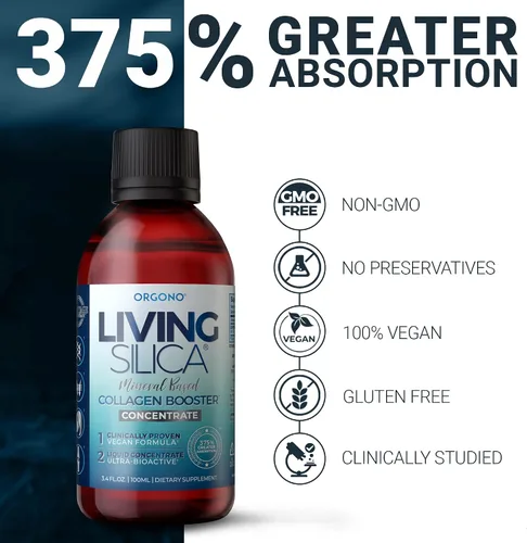 Miniatura 6 de Living Silica Gotas de sílice ORGONO - Tamaño de viaje Fórmula vegana y a base de minerales 3.4 fl oz