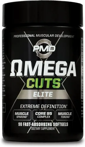 Miniatura 10 de PMD Sports Omega Cuts Elite - Fórmula de definición de pérdida de grasa muscular - Ácidos grasos Omega, MCT y CLA para definición muscular