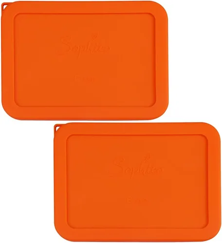 Miniatura 9 de Sophico Tapa de almacenamiento rectangular de silicona para 6 tazas de repuesto para cuencos de vidrio Pyrex 7211-PC, recipiente no incluido (MIX)