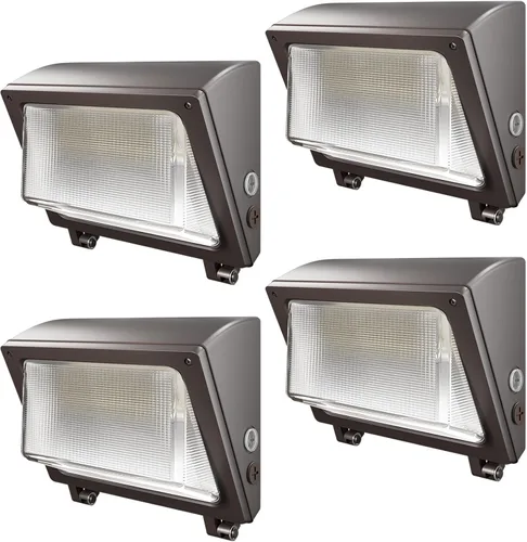 Miniatura 10 de Paquete de luz LED de pared de 75/65/50 W con sensor de atardecer a amanecer, 11250 LM 6000/5000/4000K LED de seguridad de inundación, luces