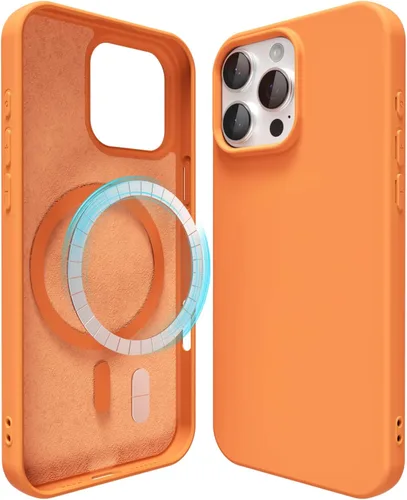 Miniatura 171 de oakxco Funda de silicona para iPhone 12 Pro Max, magnética, compatible con carga inalámbrica Magsafe, cubierta protectora de goma suave y delgada