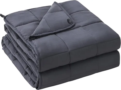 Yescool - Manta con peso para adultos (20 libras, 48 x 72 pulgadas, gris), manta de enfriamiento pesada para dormir, 140-160 libras, manta