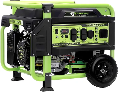 Miniatura 10 de Green-Power America Generador de gasolina GPD5000W, Verde/Negro
