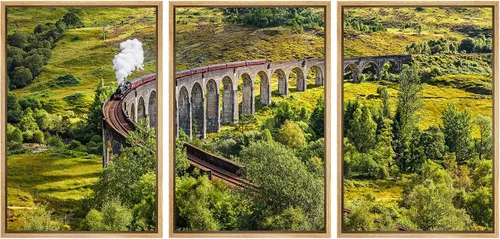 Miniatura 55 de wall26 Lienzo enmarcado para pared, juego de arte exótico tropical, océano, mar, avión, puesta de sol, transporte, fotografía, realismo, decorativo