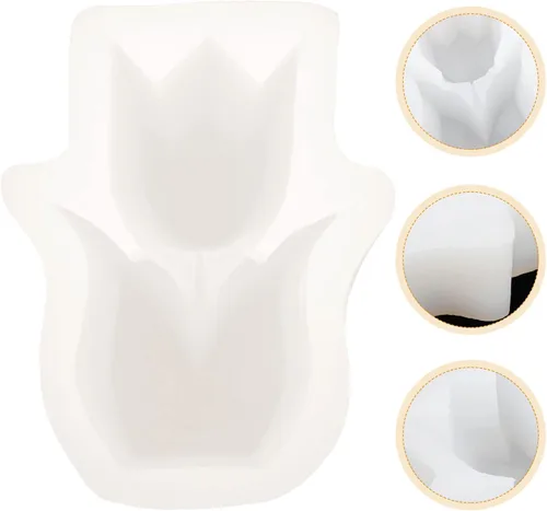 Miniatura 8 de EXCEART Molde de silicona de flores para hacer velas y jabón, seguro, ligero, fácil de usar, molde en forma de flor para velas perfumadas