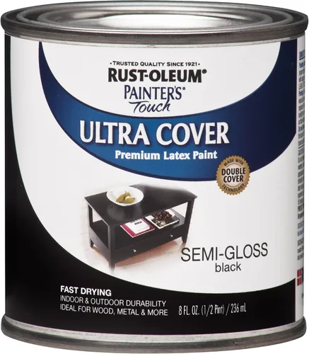 Miniatura 15 de Rust-Oleum Brush On Paint 224430T Painter's Touch - Pintura de látex, cuarto de galón, imprimación blanca plana acrílica, 32 onzas líquidas