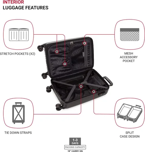 Miniatura 4 de SWISSGEAR 7272 - Maleta rígida y expandible con ruedas giratorias
